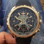 XL 55mm Breitling for Bentley B05 Replica Watch Rose Gold Black Rubber Watch